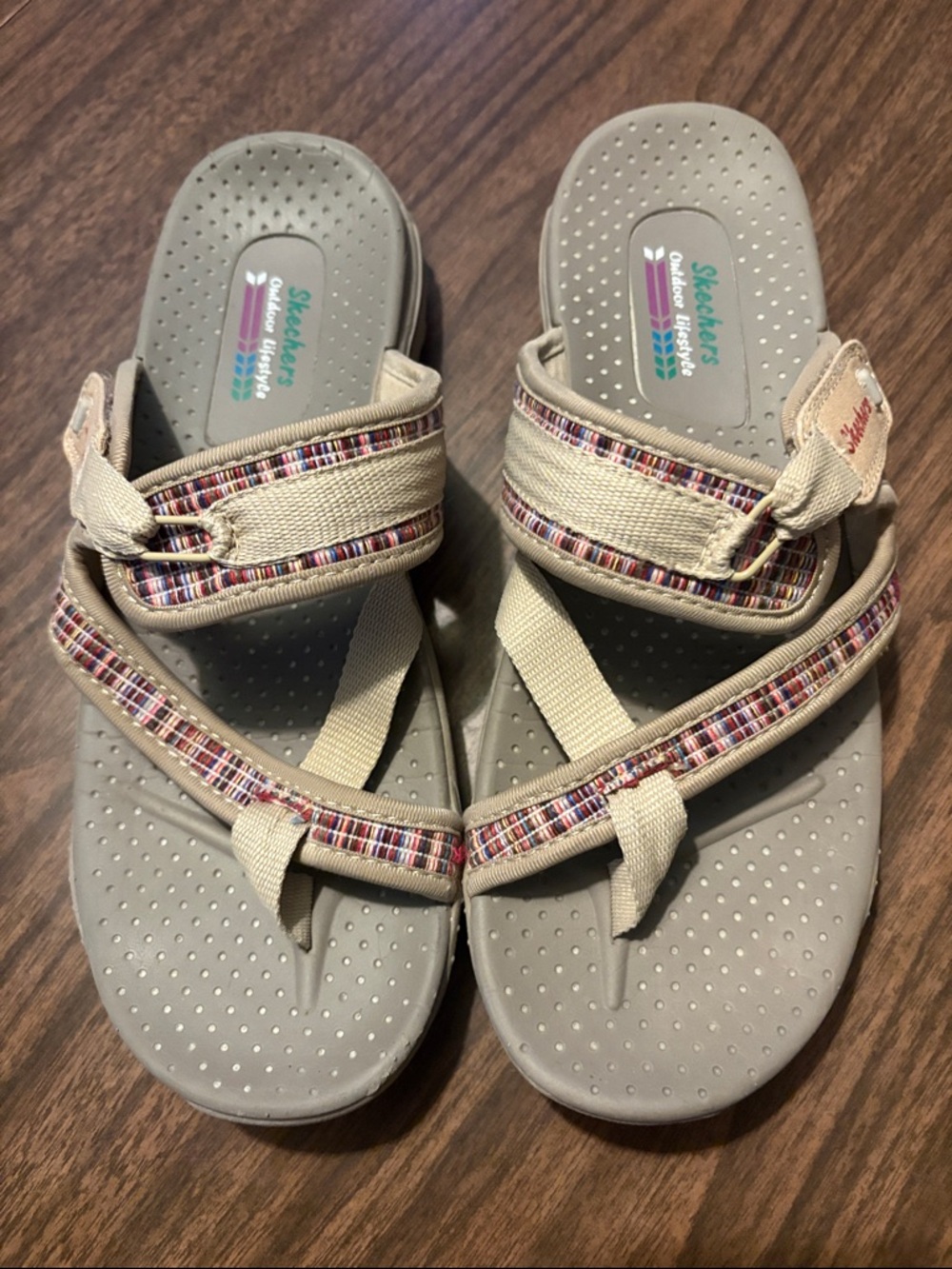 Sketchers Sz 9 Outdoor Lifestyle Sandals Reggae Mad Swag Flip Flops